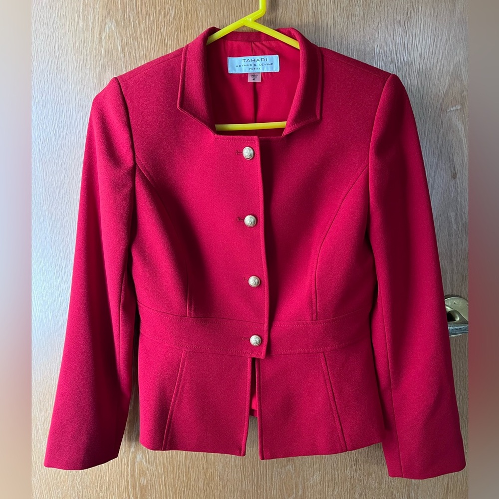 Tahari Vibrant Red Women's Blazer
